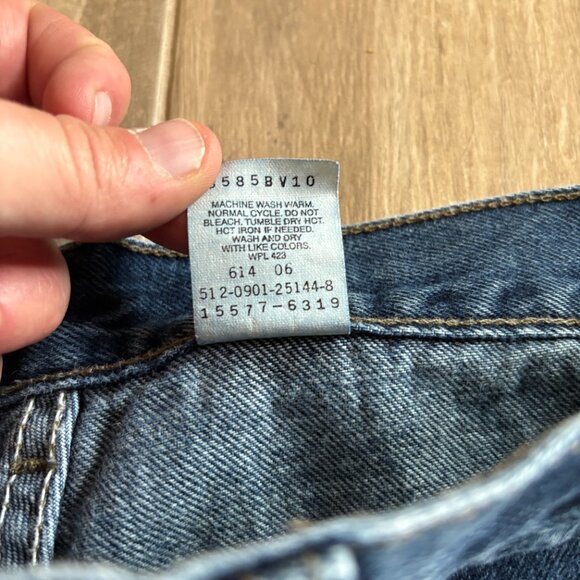 Vintage Levi's 577 Jeans Women's 12 Long Blue Denim Lower Rise Loose Fit Y2K - Picture 3 of 9